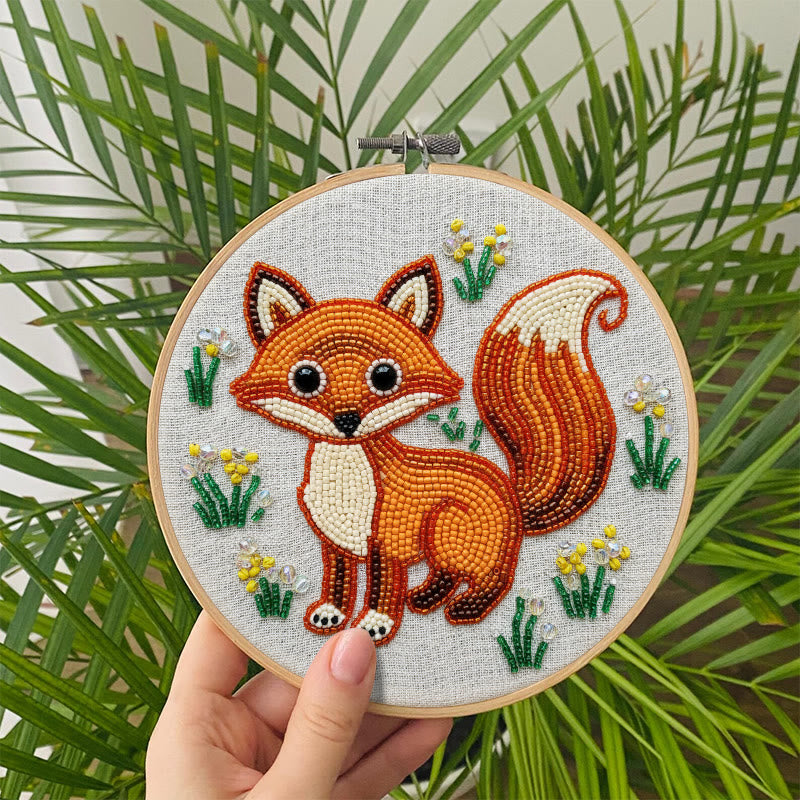 Rubbyoo Bead Embroidery Kit - Little Fox | Diy Animal Handicraft | Unique Decorative Art - image 8