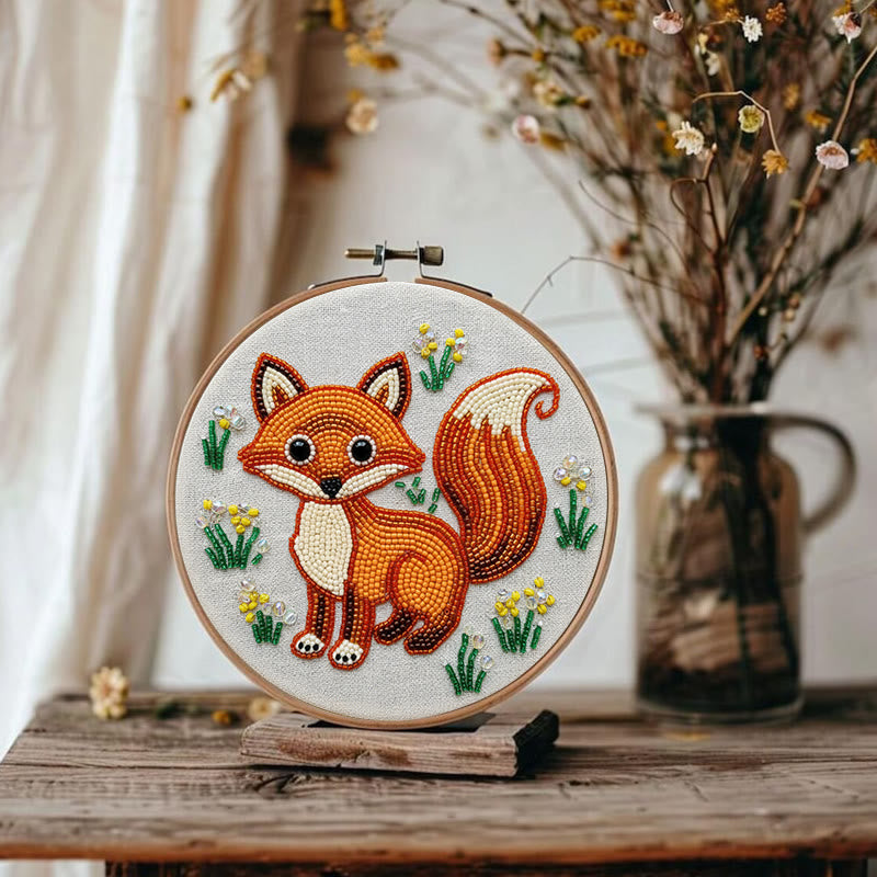 Rubbyoo Bead Embroidery Kit - Little Fox | Diy Animal Handicraft | Unique Decorative Art - image 9