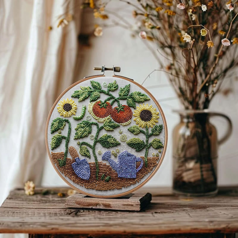 Rubbyoo Bead Embroidery Kit - Vibrant Garden | Diy Botanical Craft | Perfect For Room Ornament - image 10