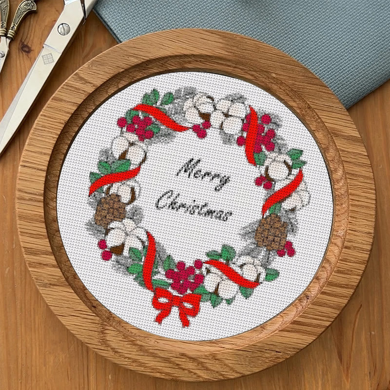  Cross Stitch Kit - Marry Christmas |  Diy Winter Holiday Craft | Easy Handmade Needlework - image 8