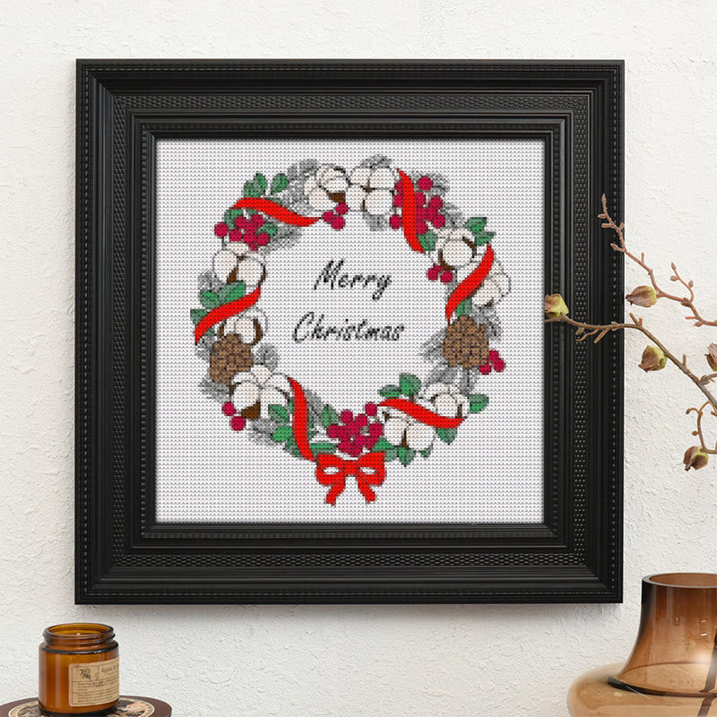  Cross Stitch Kit - Marry Christmas |  Diy Winter Holiday Craft | Easy Handmade Needlework - image 9