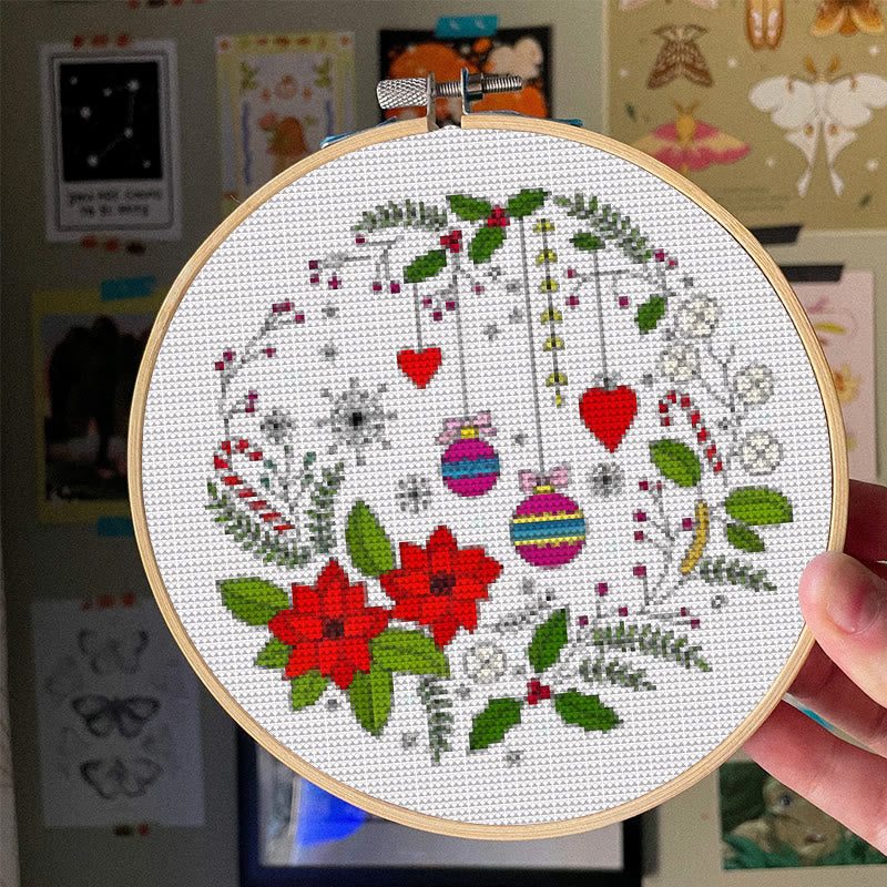 Cross Stitch Kit - Christmas Celebration | Handmade Christmas Ornament | Perfect For Beginner  - image 2