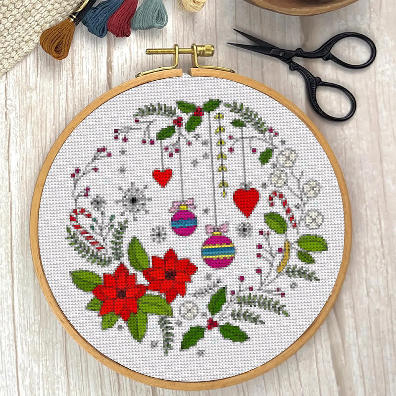  Cross Stitch Kit - Christmas Celebration | Handmade Christmas Ornament | Perfect For Beginner  - image 3