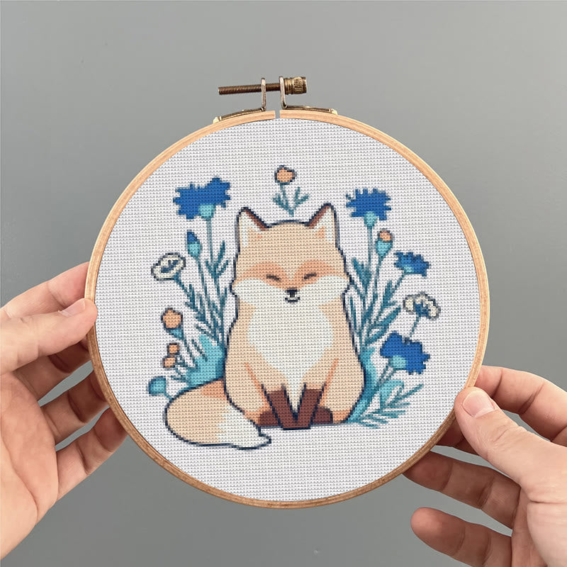  Cross Stitch Kit - Lovely Fox | Diy Animal Needlework | Perfect Craft For Decoration - image 4