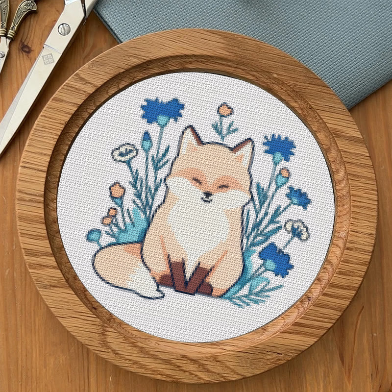  Cross Stitch Kit - Lovely Fox | Diy Animal Needlework | Perfect Craft For Decoration - image 7