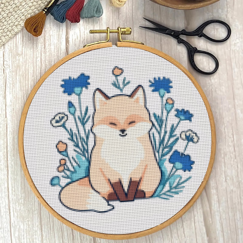  Cross Stitch Kit - Lovely Fox | Diy Animal Needlework | Perfect Craft For Decoration - image 5