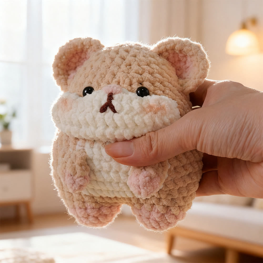 Diy Handmade Chubby Hamster Crochet Kit - Adorable Bag Hanging Doll | Diy Handmade Gift For Kid - image 1