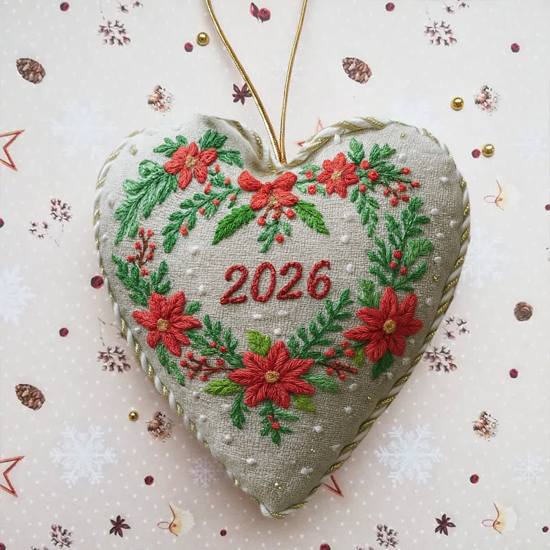 Rubbyoo Heart Embroidery Kit - Unique Handmade Art Craft | Christmas Hanging Ornaments  - New Year 2026 - image 6