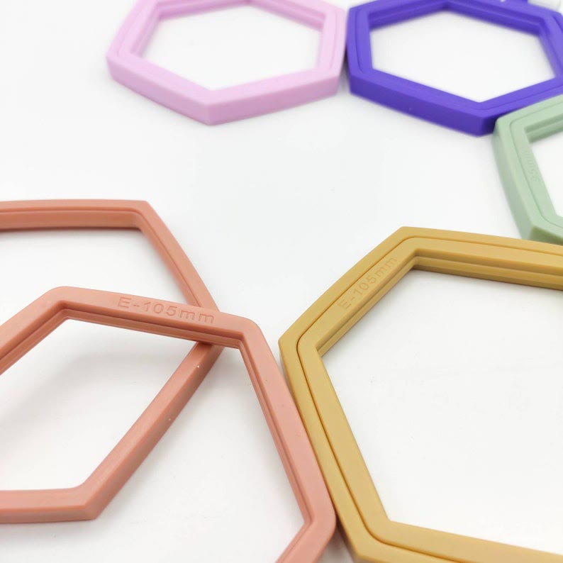 Small Hexagon Embroidery Plastic  Hoop - Colourful Stitch Frames | Perfect Frame For Stitchwork - image 3