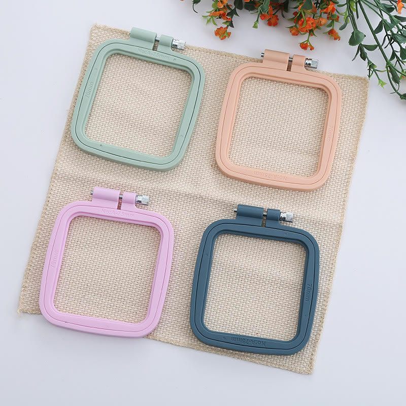 Small Square Embroidery Plastic Hoop - Diy Needle Artcraft Frame | Nice For Small Size Stitch Project  - image 10