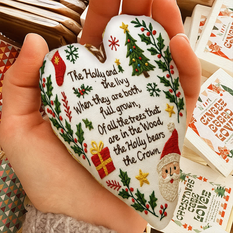 Rubbyoo Heart Embroidery Kit - Christmas Carol | Diy Christmas Ornament | Nice Gift For Friend - image 7