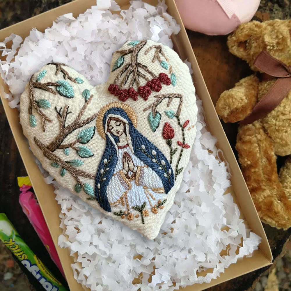 Rubbyoo Heart Embroidery Kit - Praying Woman | Handmade Catholic Craft | Diy Decorative Craft - image 4