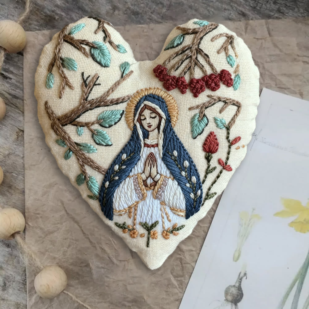 Rubbyoo Heart Embroidery Kit - Praying Woman | Handmade Catholic Craft | Diy Decorative Craft - image 8