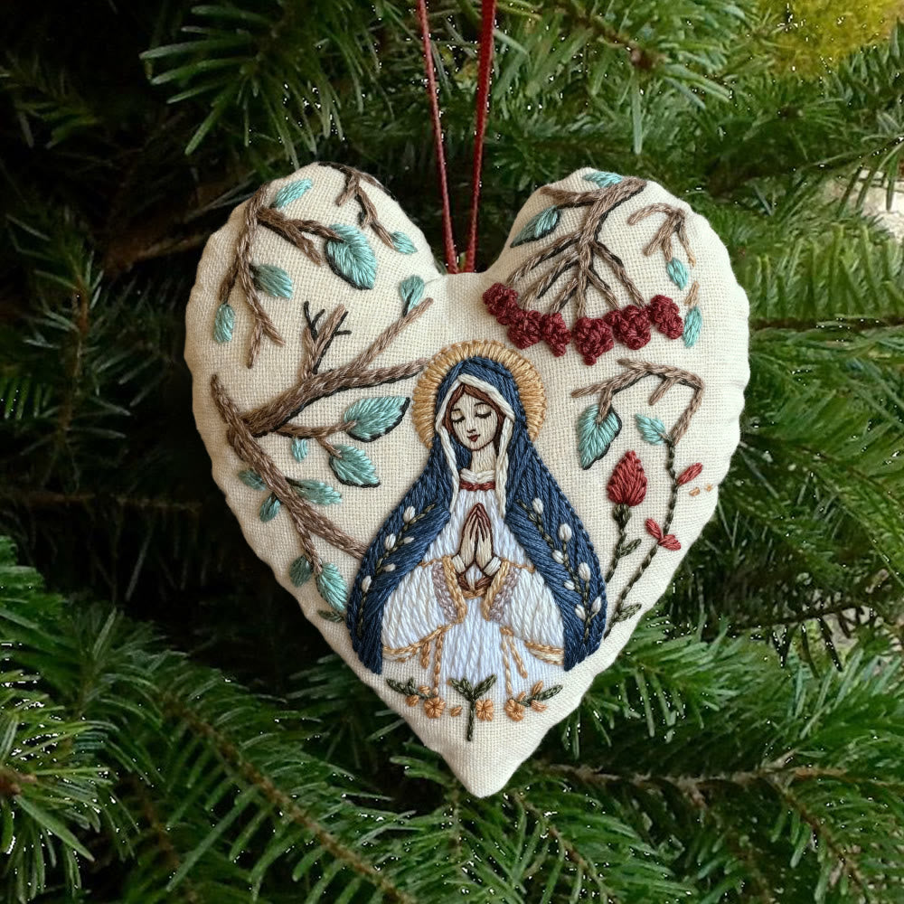 Rubbyoo Heart Embroidery Kit - Praying Woman | Handmade Catholic Craft | Diy Decorative Craft - image 1