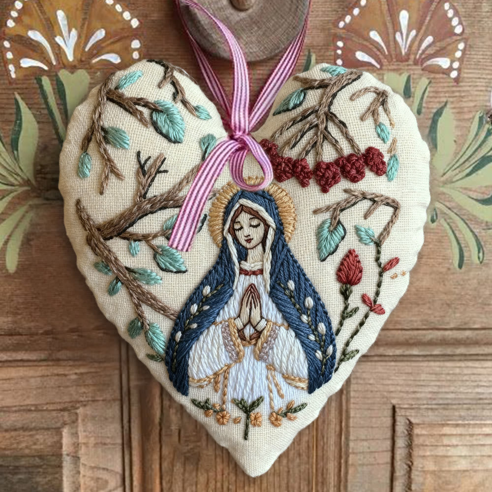 Rubbyoo Heart Embroidery Kit - Praying Woman | Handmade Catholic Craft | Diy Decorative Craft - image 2