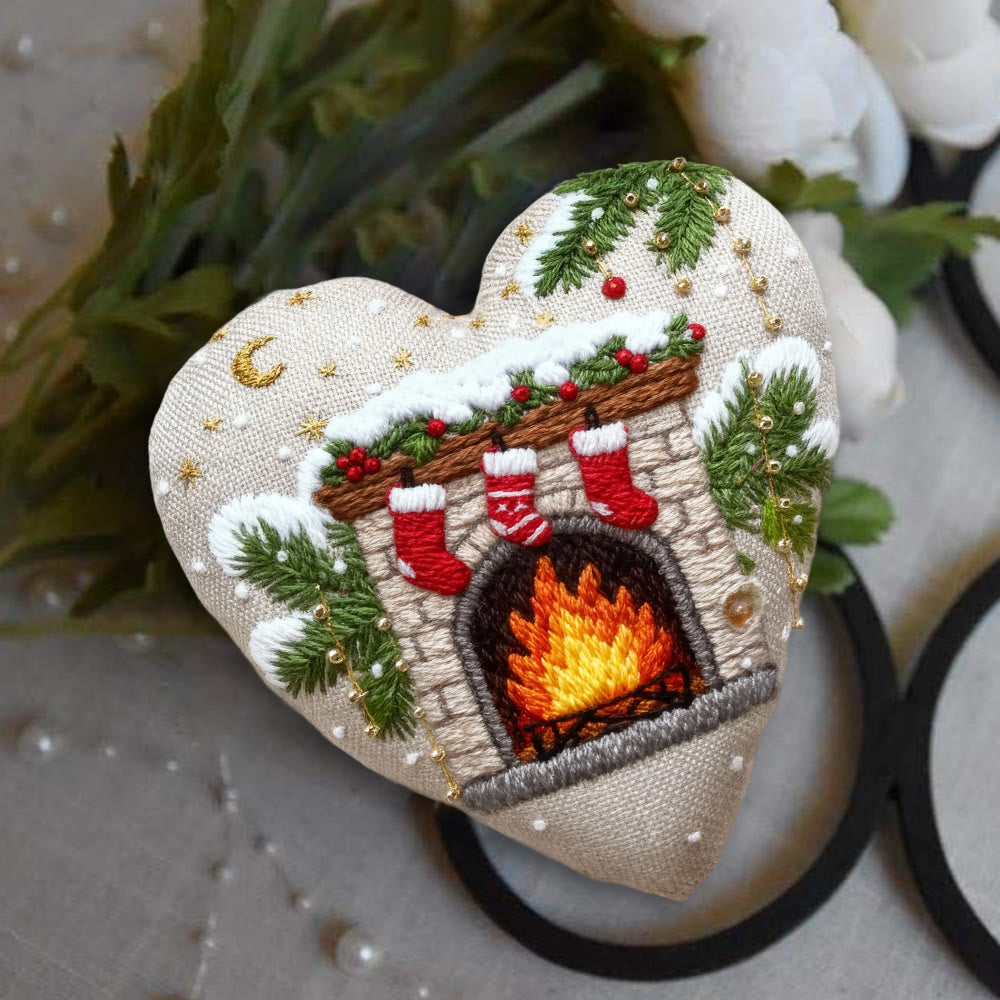 Rubbyoo Heart Embroidery Kit - Christmas Mantelpiece | Diy Christmas Tree Decor | Personalized Handmade Art - image 9