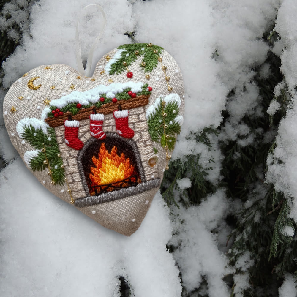 Rubbyoo Heart Embroidery Kit - Christmas Mantelpiece | Diy Christmas Tree Decor | Personalized Handmade Art - image 7