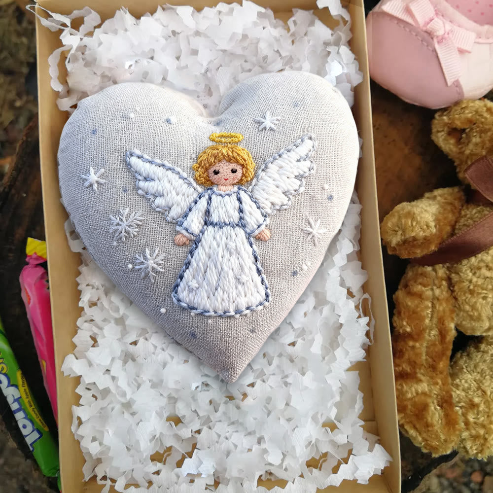 Rubbyoo Heart Embroidery Kit - Adorable Angel | Diy Needle Artwork | Perfect Hanging Decor  - image 3