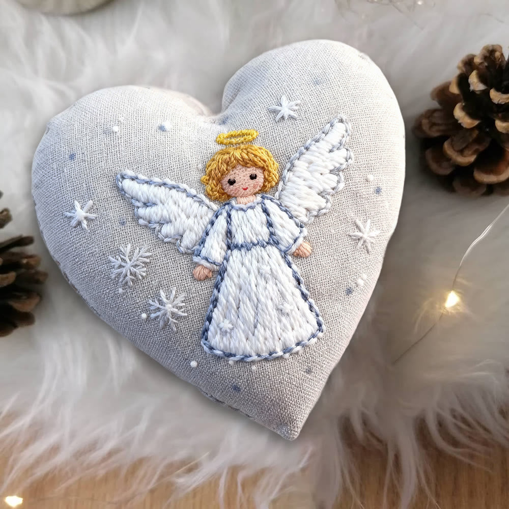Rubbyoo Heart Embroidery Kit - Adorable Angel | Diy Needle Artwork | Perfect Hanging Decor  - image 4