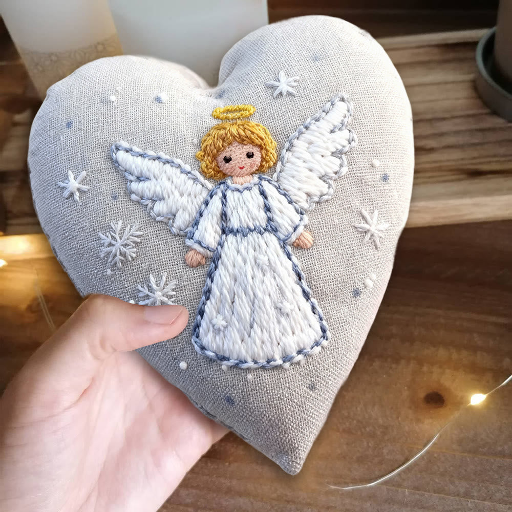 Rubbyoo Heart Embroidery Kit - Adorable Angel | Diy Needle Artwork | Perfect Hanging Decor  - image 7
