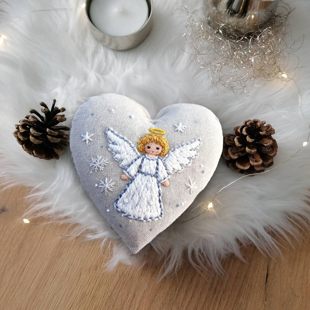 Rubbyoo Heart Embroidery Kit - Adorable Angel | Diy Needle Artwork | Perfect Hanging Decor  - image 6