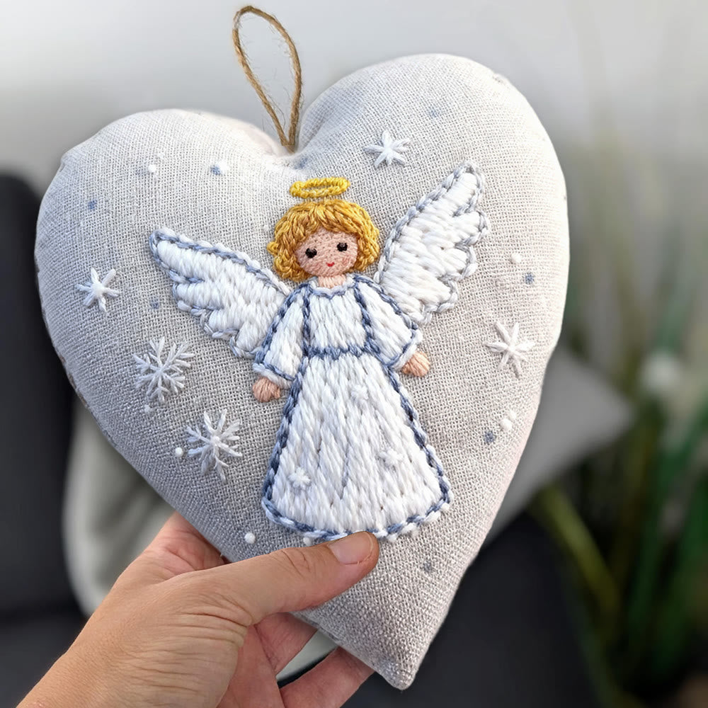 Rubbyoo Heart Embroidery Kit - Adorable Angel | Diy Needle Artwork | Perfect Hanging Decor  - image 8