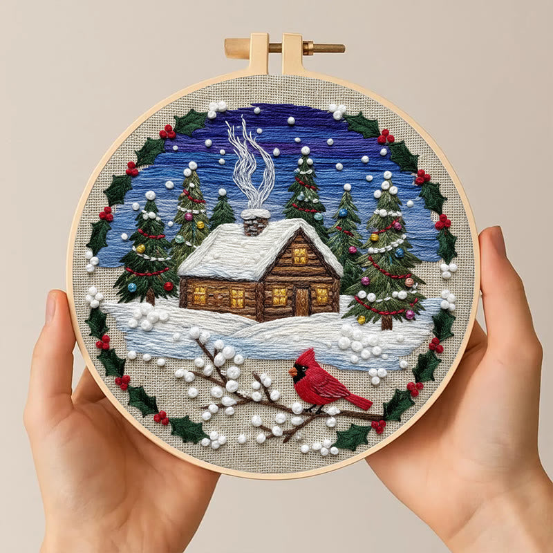 Rubbyoo Embroidery Kit - Christmas Town | Diy Christmas Collection | Unique Home Decor - image 9