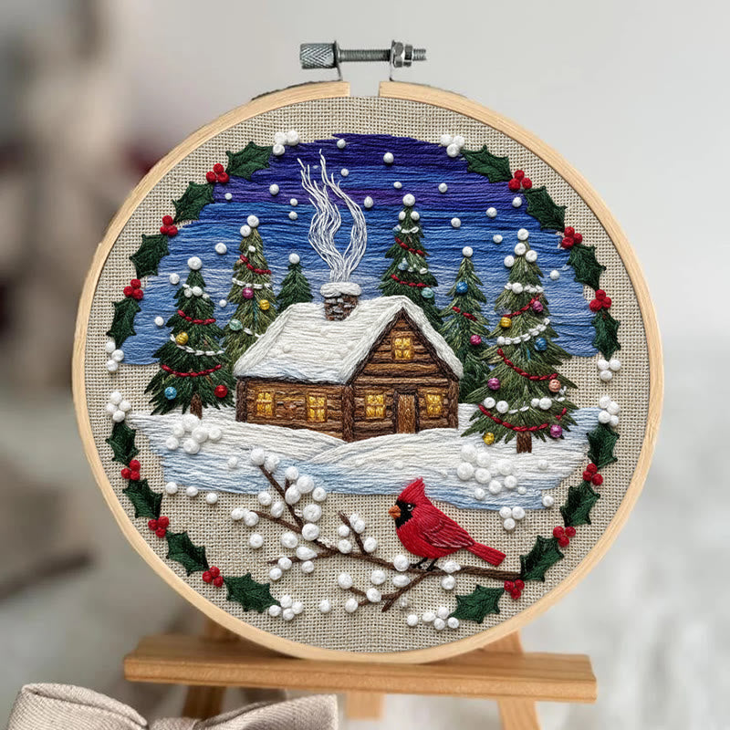 Rubbyoo Embroidery Kit - Christmas Town | Diy Christmas Collection | Unique Home Decor - image 3