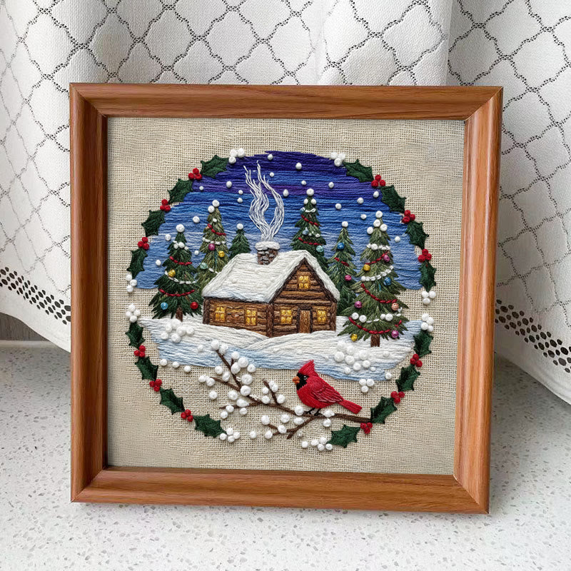 Rubbyoo Embroidery Kit - Christmas Town | Diy Christmas Collection | Unique Home Decor - Embroidery Kit Plus An Extra Frame - image 10