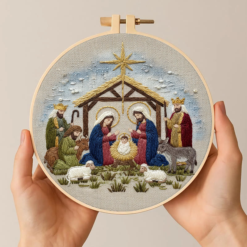 Rubbyoo Embroidery Kit - Christmas Nativity  | Diy Holiday Needlework | Decorative Handmade Craft - image 3