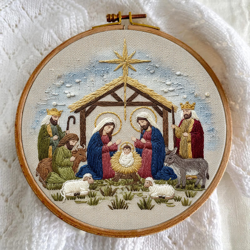 Rubbyoo Embroidery Kit - Christmas Nativity  | Diy Holiday Needlework | Decorative Handmade Craft - image 6