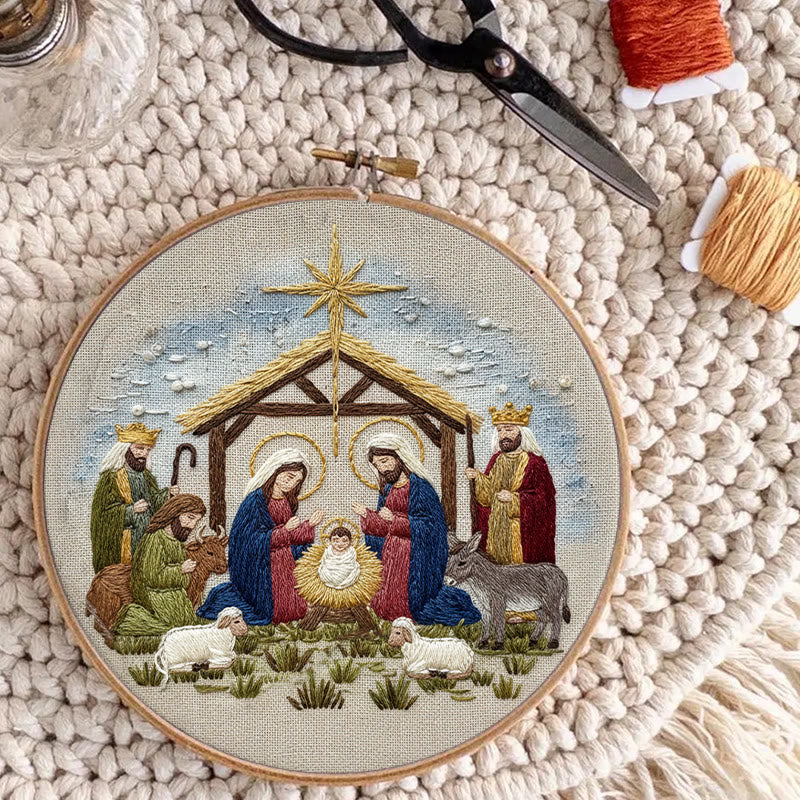 Rubbyoo Embroidery Kit - Christmas Nativity  | Diy Holiday Needlework | Decorative Handmade Craft - image 7