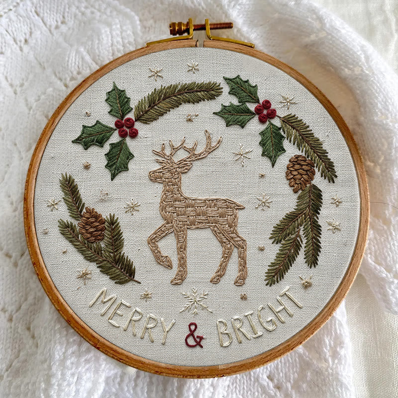 Rubbyoo Embroidery Kit - Holly Reindeer | Home Hanging Ornament | Needle Holiday Gift  - image 5