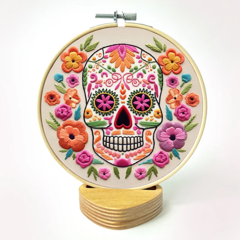 Rubbyoo Embroidery Kit - Floral Calavera | Beginner Needle Craft | Diy Stitching Art  - image 11