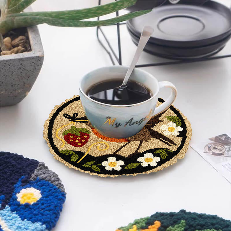 Strawberry Bird Punch Needle Kit - Diy Needle Yarn Craft | Beginner Handmade Art - image 10