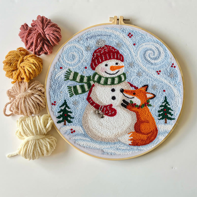 Christmas Forest Punch Needle Kit - Winter Animal Art | Nice Holiday Decor - image 2