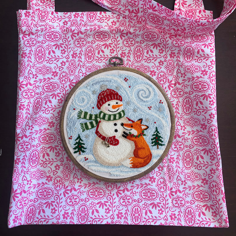 Christmas Forest Punch Needle Kit - Winter Animal Art | Nice Holiday Decor - image 10