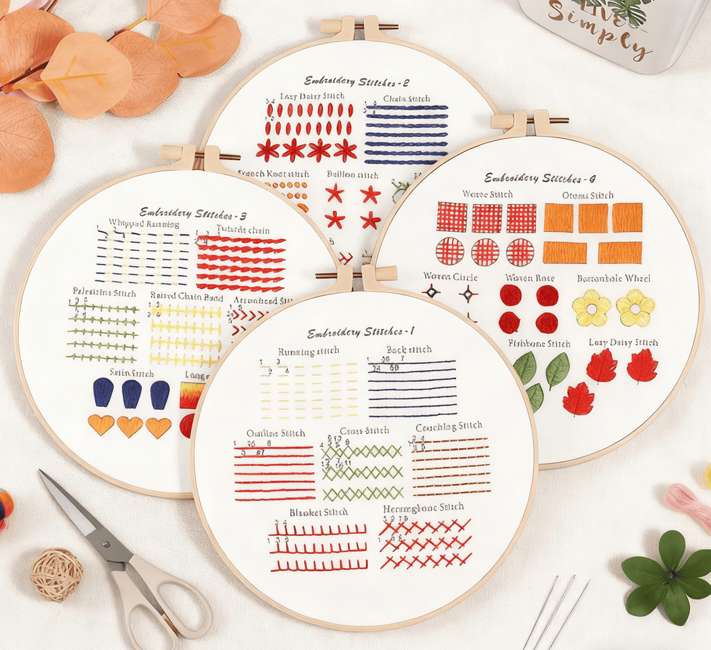 Rubbyoo 4-piece Embroidery Starter Kit - Beginner Easy Stitch Practice | Perfect Craft For Diy Starter - image 3