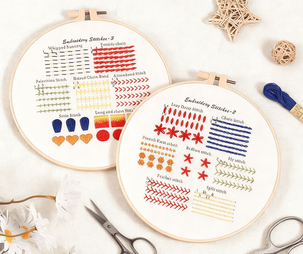 Rubbyoo 4-piece Embroidery Starter Kit - Beginner Easy Stitch Practice | Perfect Craft For Diy Starter - image 0