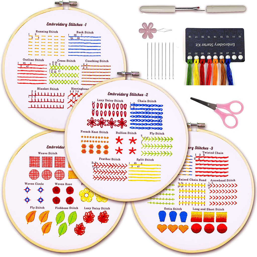 Rubbyoo 4-piece Embroidery Starter Kit - Beginner Easy Stitch Practice | Perfect Craft For Diy Starter - 4-piece Embroidery Starter Kit - image 4
