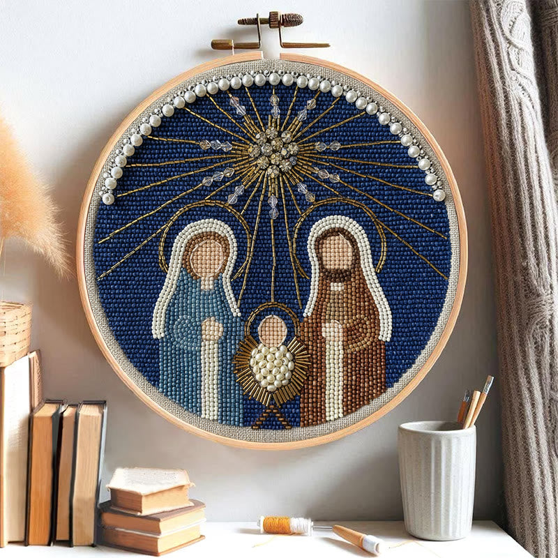 Rubbyoo Bead Embroidery Kit - Nativity Day | Creative Handmade Needlepoint | Diy Wall Hanging - image 8