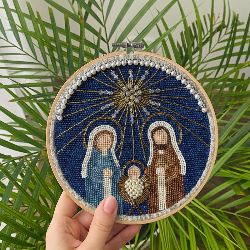 Rubbyoo Bead Embroidery Kit - Nativity Day | Creative Handmade Needlepoint | Diy Wall Hanging - image 10