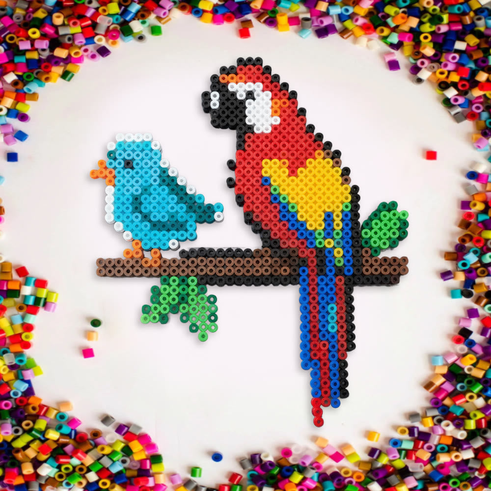 Rubbyoo Perler Beads Kit - Colourful Parrot | Creative Handmade Craft | Diy Pixel Toys For Kid  - image 4
