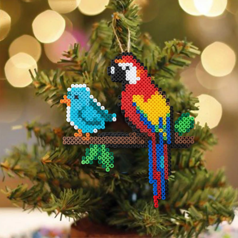 Rubbyoo Perler Beads Kit - Colourful Parrot | Creative Handmade Craft | Diy Pixel Toys For Kid  - image 2