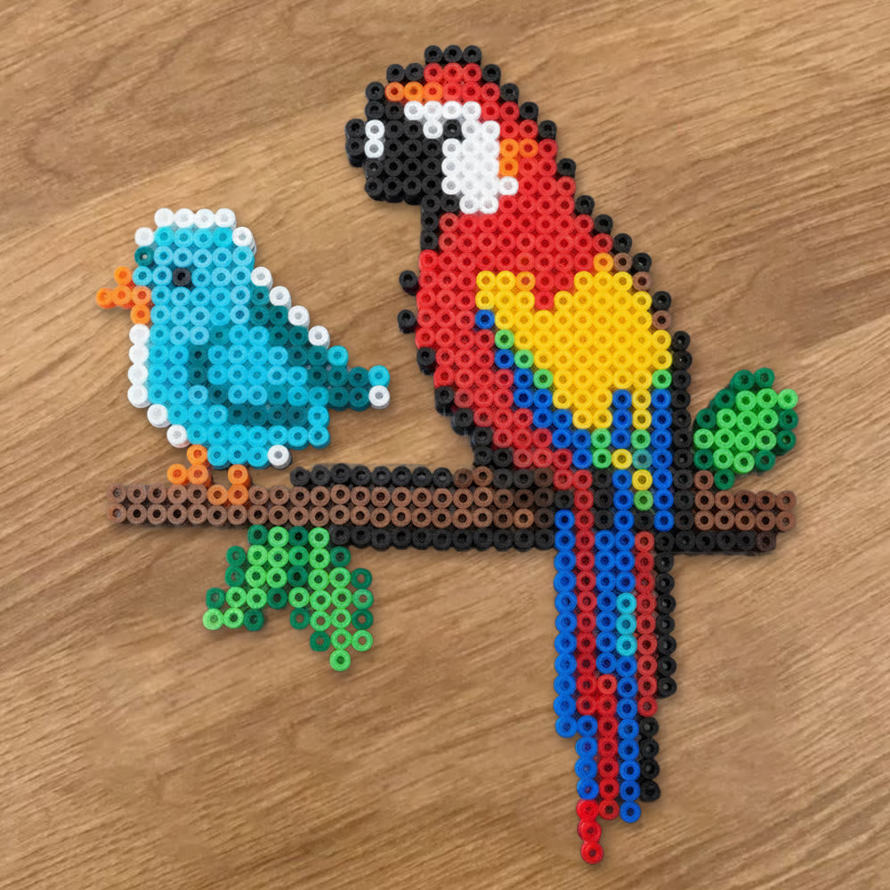 Rubbyoo Perler Beads Kit - Colourful Parrot | Creative Handmade Craft | Diy Pixel Toys For Kid  - image 5