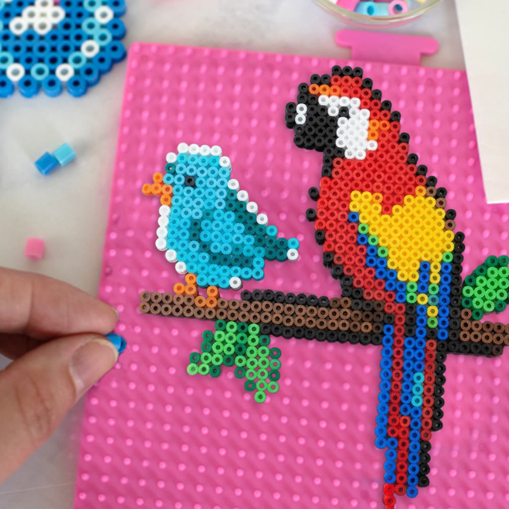 Rubbyoo Perler Beads Kit - Colourful Parrot | Creative Handmade Craft | Diy Pixel Toys For Kid  - image 3