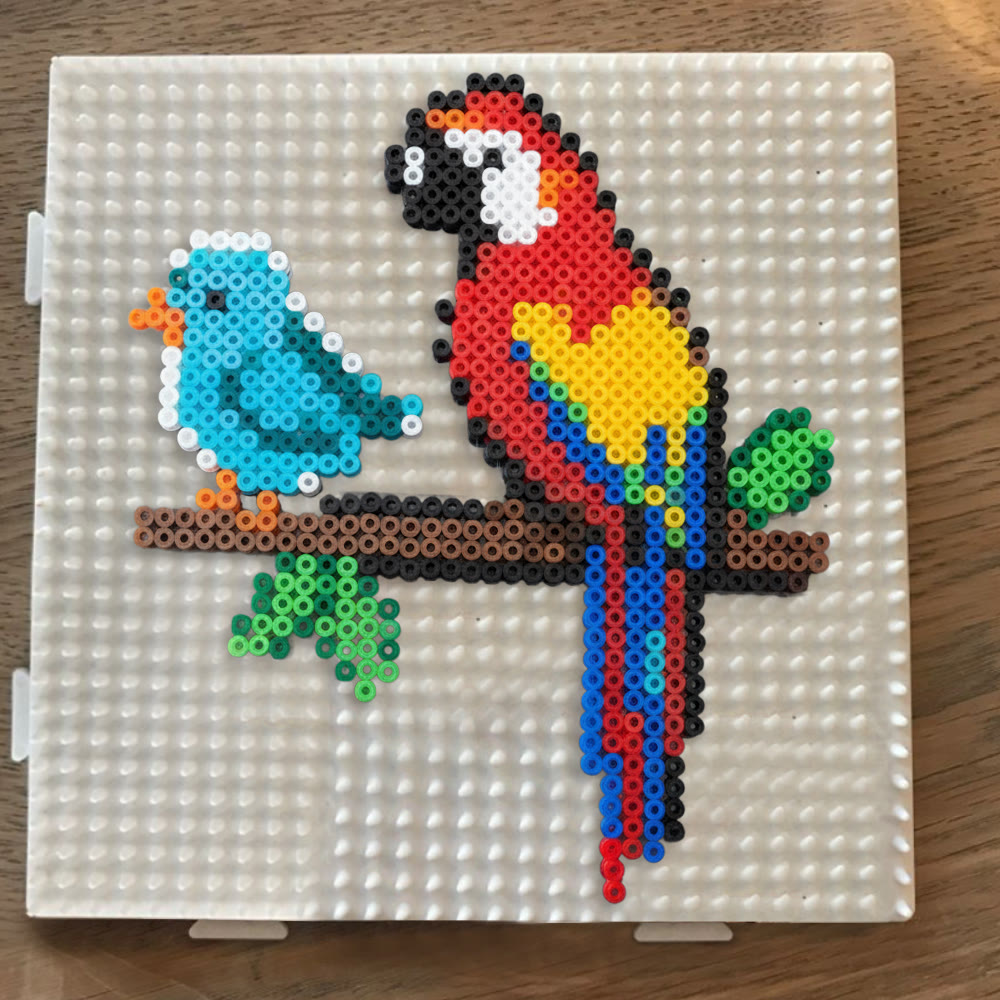Rubbyoo Perler Beads Kit - Colourful Parrot | Creative Handmade Craft | Diy Pixel Toys For Kid  - image 6