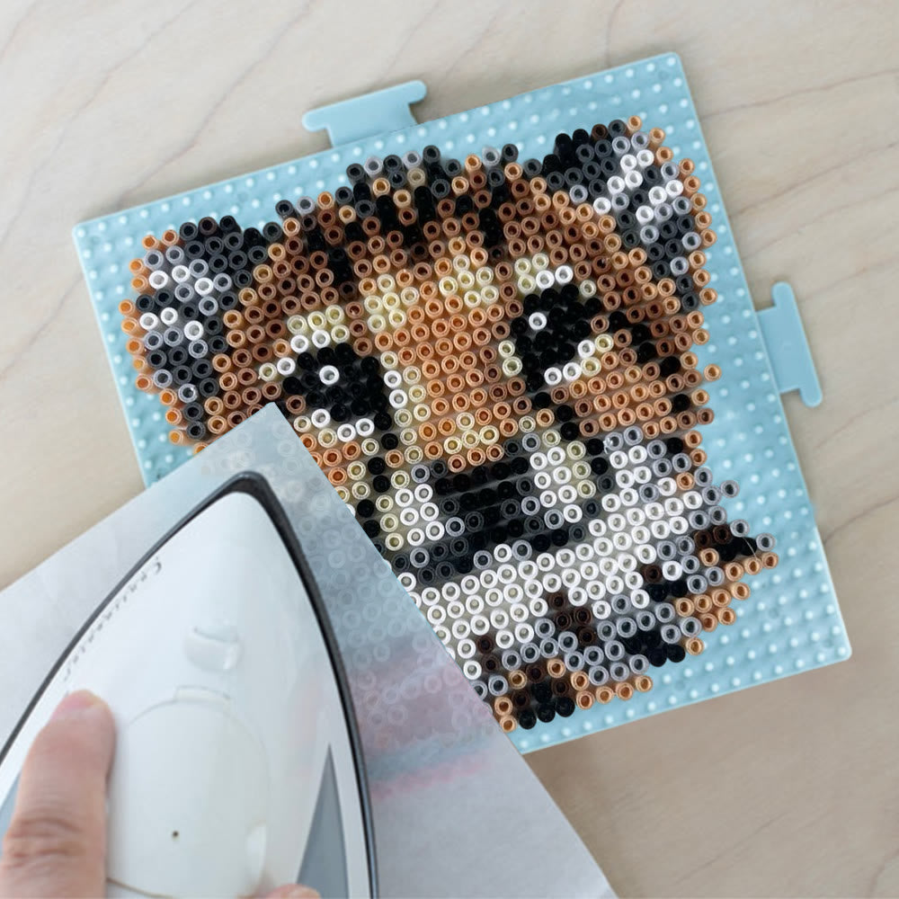 Rubbyoo Perler Beads Kit - Hunting Leopard | Diy Animal Craft | Unique Bag Pendant - image 2