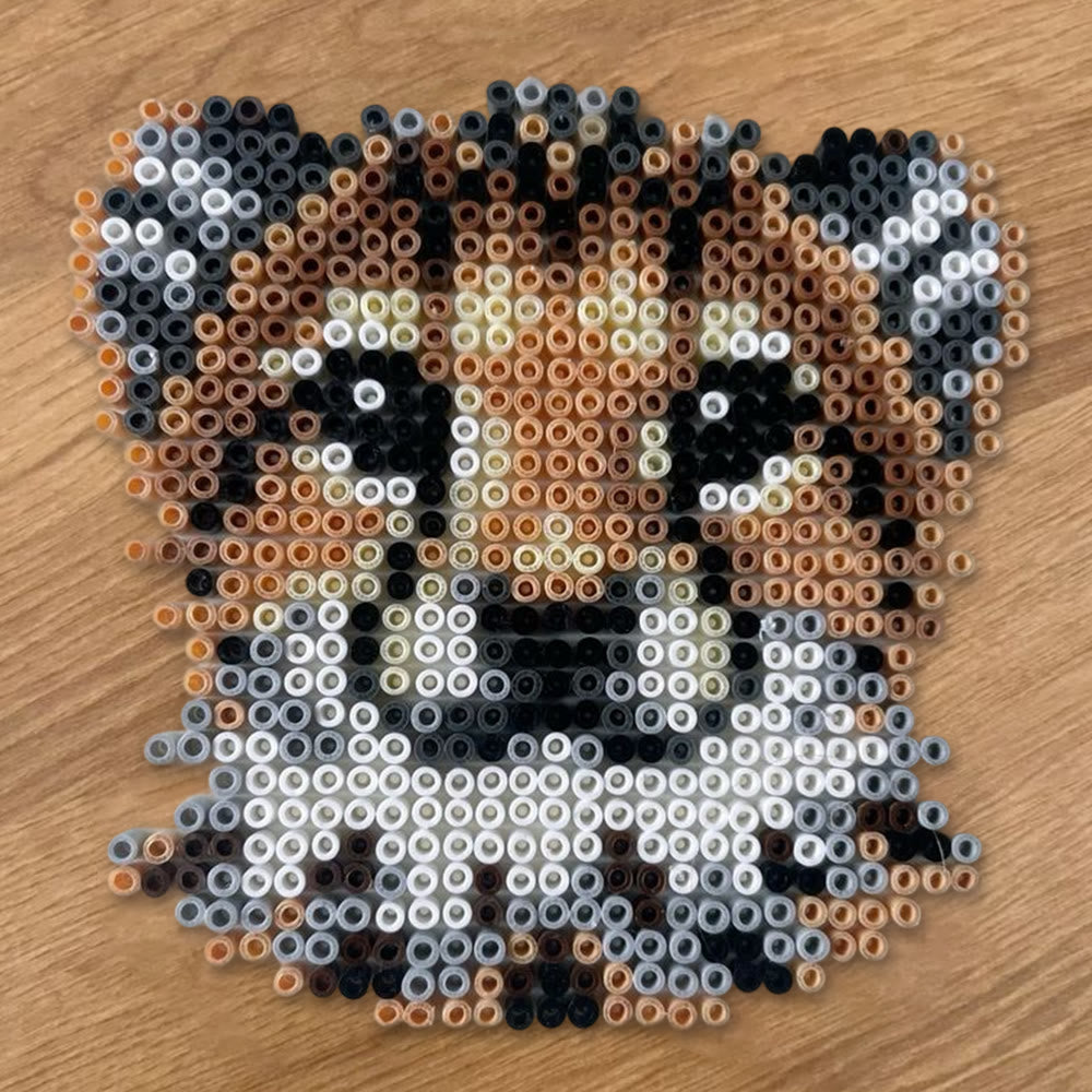 Rubbyoo Perler Beads Kit - Hunting Leopard | Diy Animal Craft | Unique Bag Pendant - image 5
