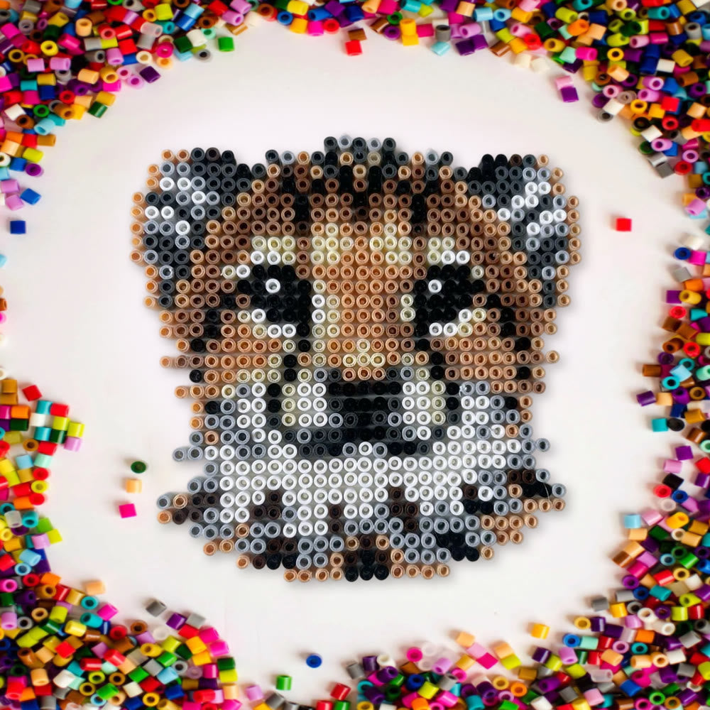 Rubbyoo Perler Beads Kit - Hunting Leopard | Diy Animal Craft | Unique Bag Pendant - image 6